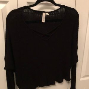 black laced sweater